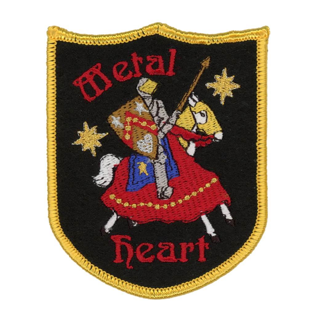 Metal Heart Iron On Patch
