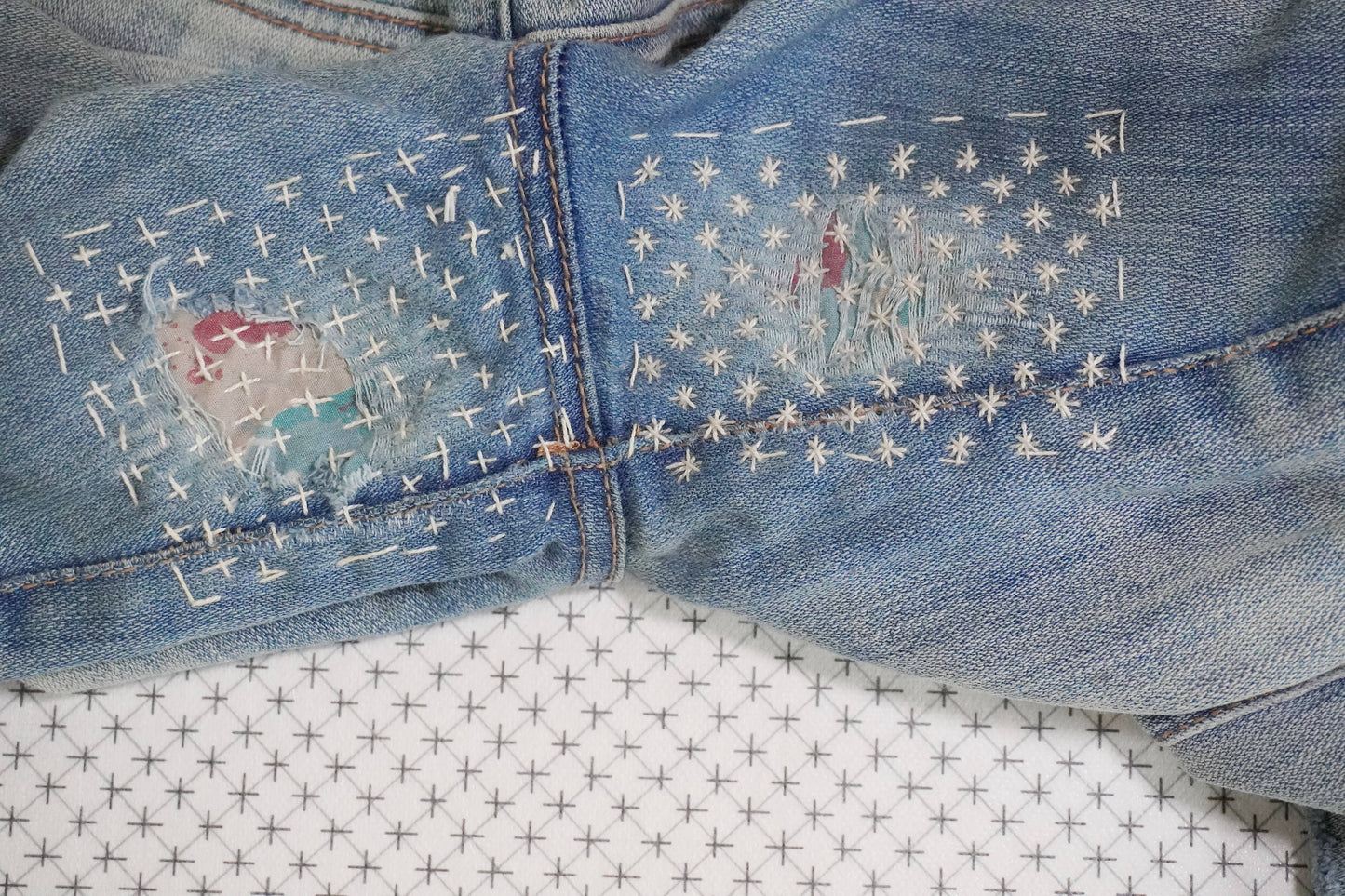 Sashiko Inspired Star/Ten Cross Stick and Stitch Pattern