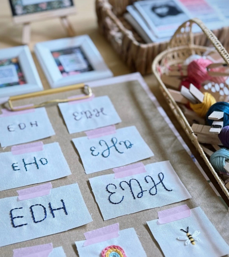 Hand Lettering Embroidery Class - 2/21 @ 1pm