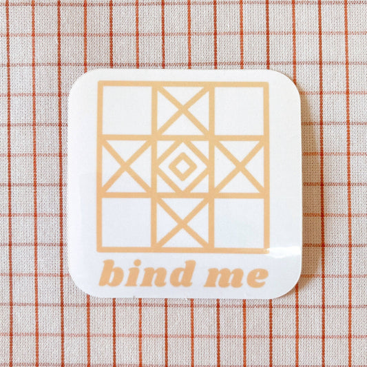 Bind Me Vinyl Sewing Quilting Sticker