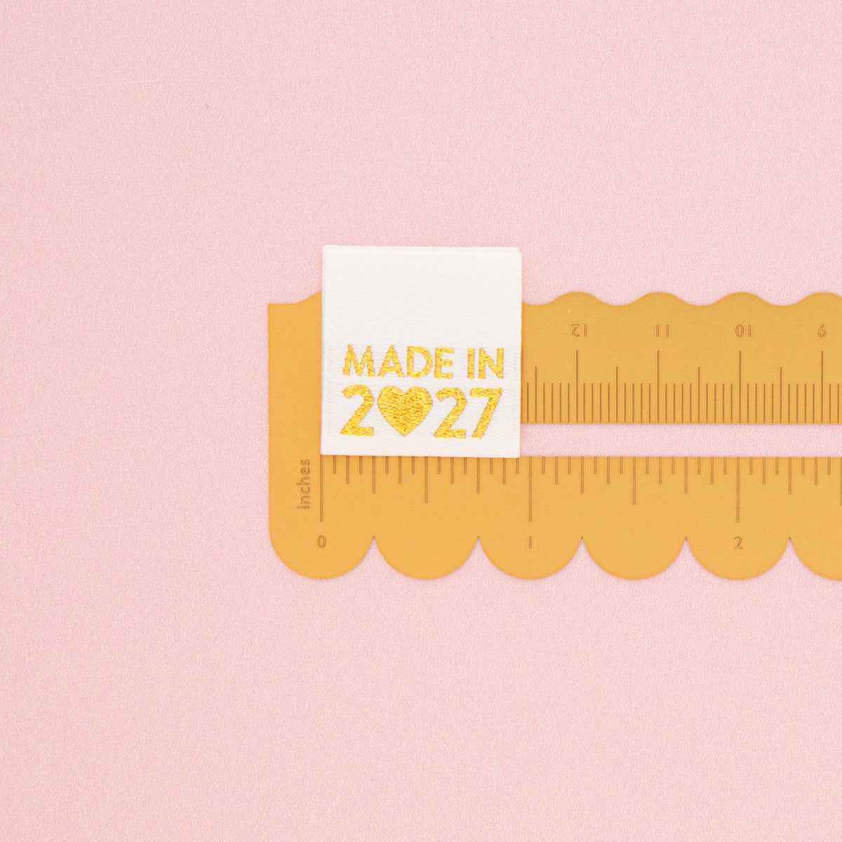 Woven Sew In Labels - Gold Made in 2027