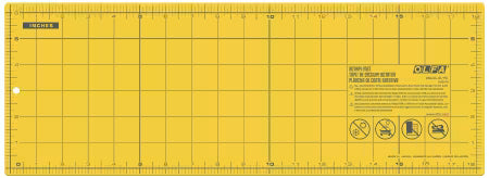 OLFA RM-HG-01/YEL 6" x 18" Double Sided Rotary Mat, Yellow