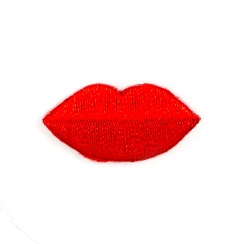 Red Lips Embroidered Sticker Patch