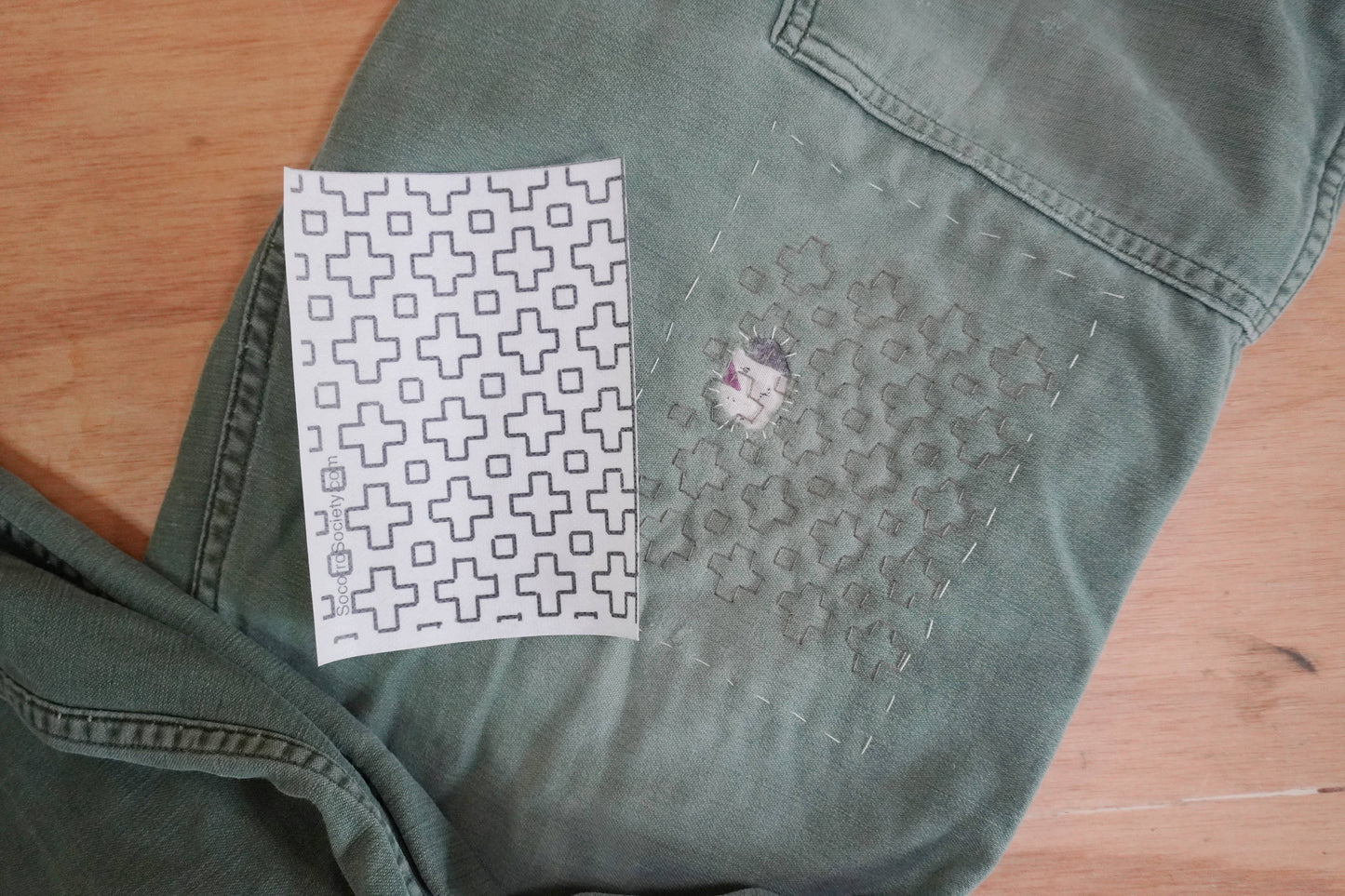 Sashiko Inspired Mending Stick and Stitch Patterns- Vol 2