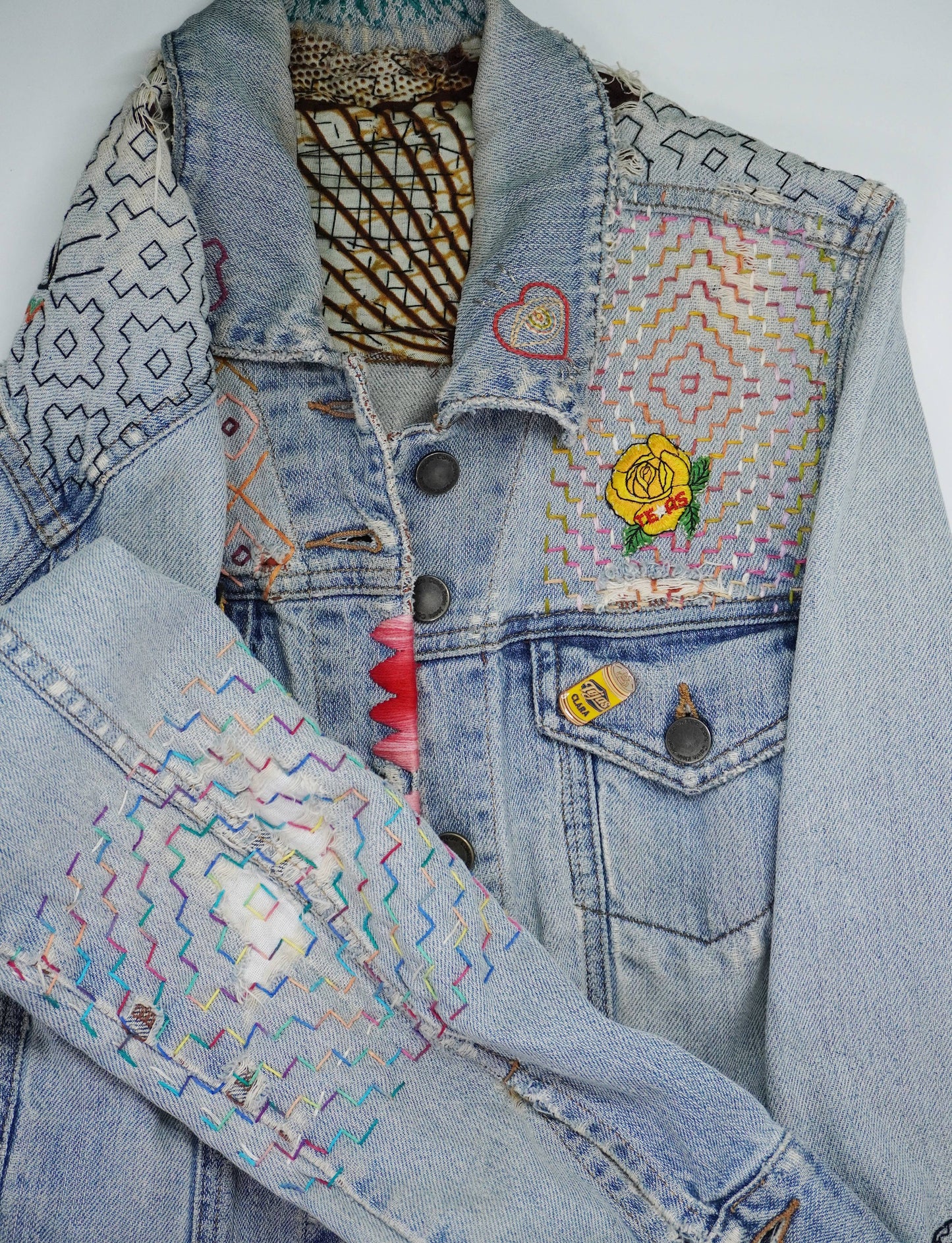 Sashiko Inspired Mending Stick and Stitch Starter Pack