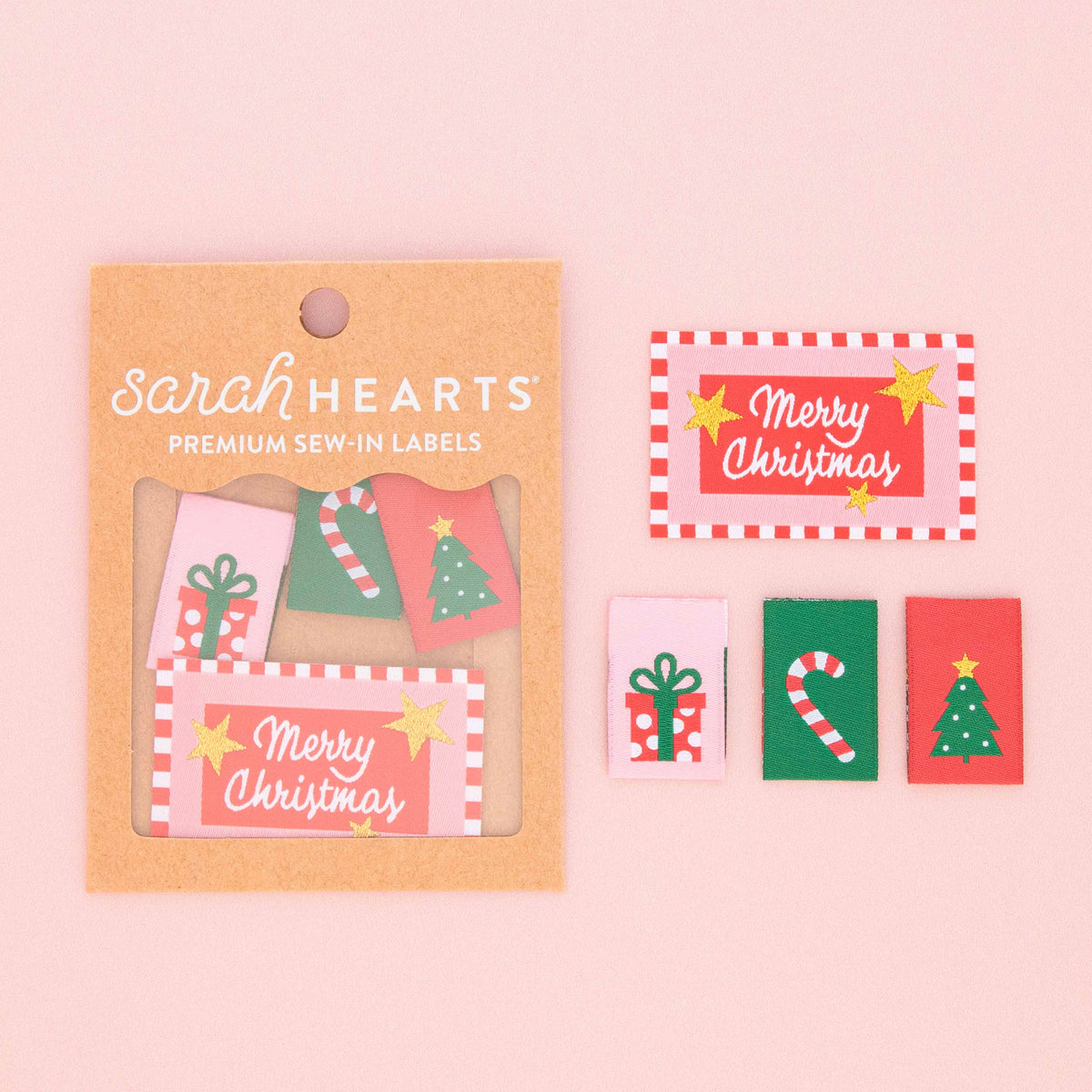 Woven Sew In Labels - Christmas Holiday Multipack