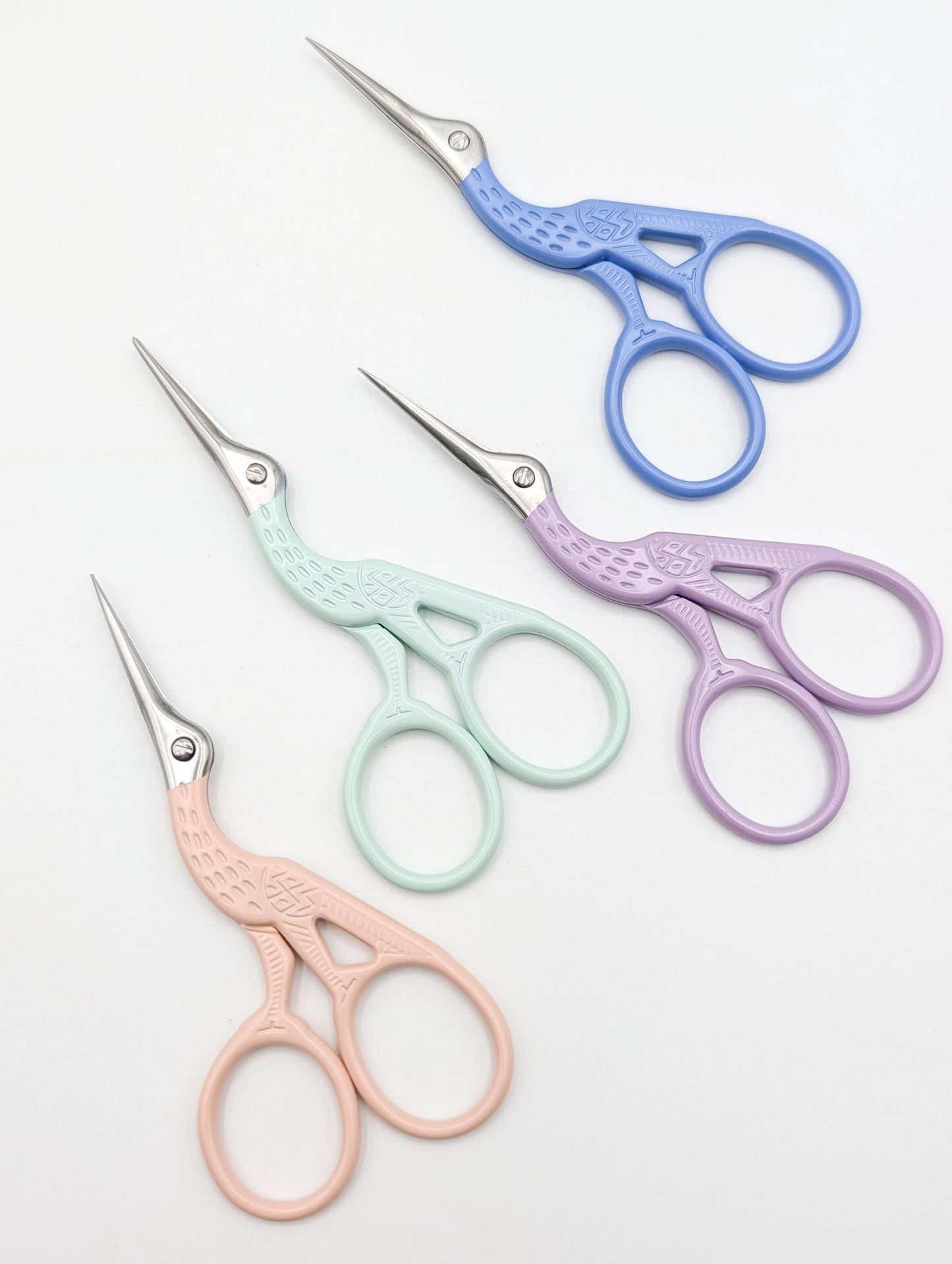 Colorful Stork Embroidery Scissors