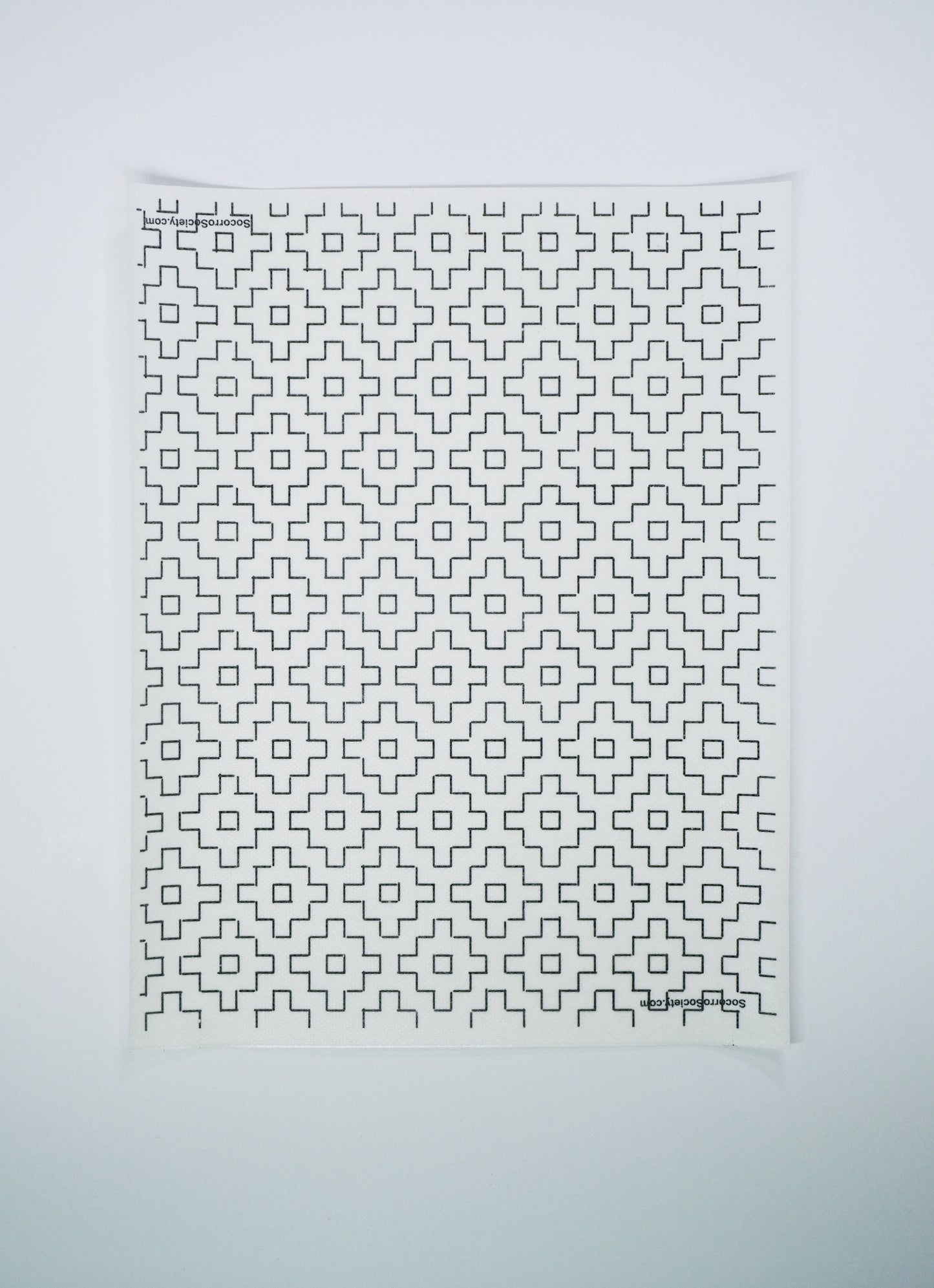 Sashiko Inspired Mending Stick 'n Stitch Persimmon Flower