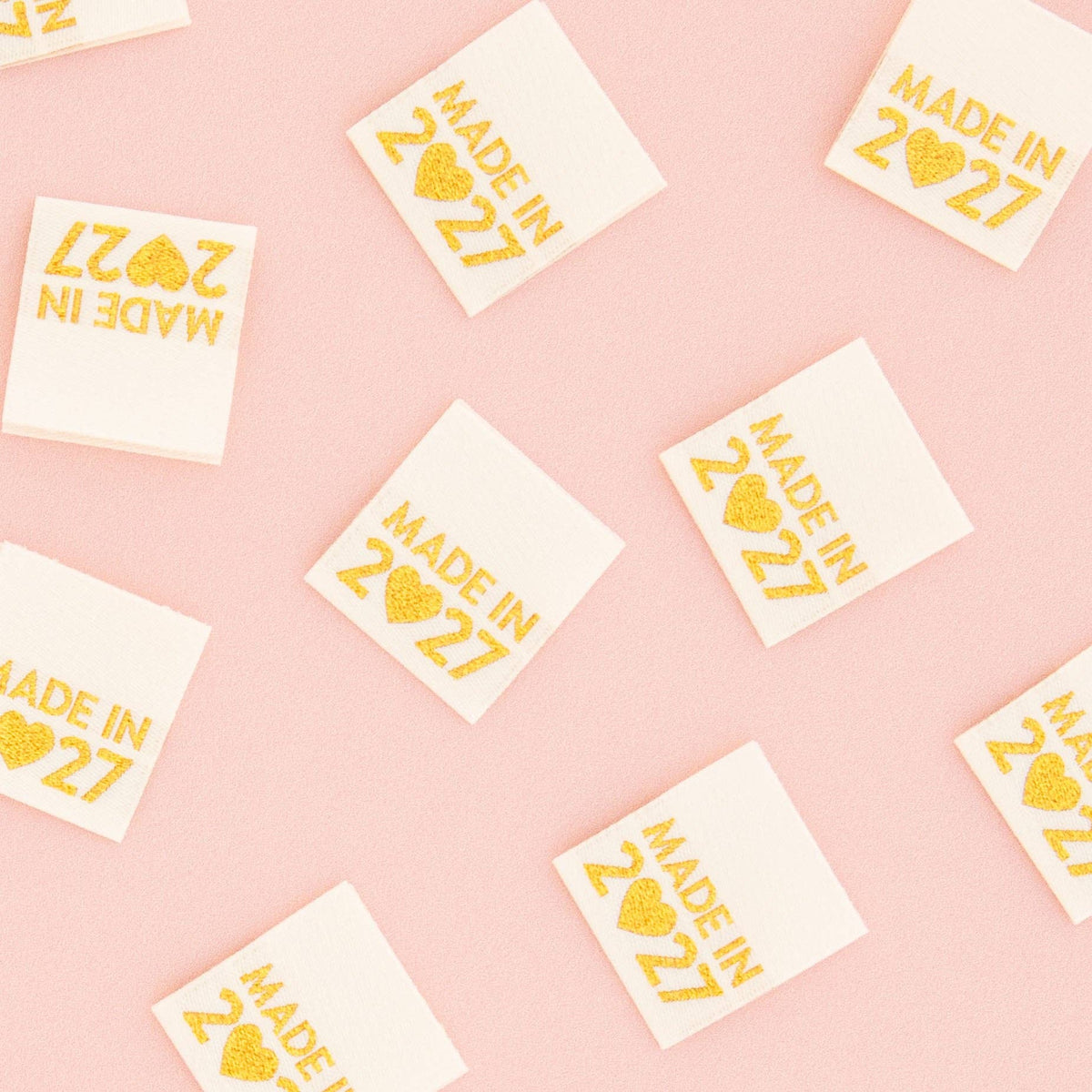 Woven Sew In Labels - Gold Made in 2027
