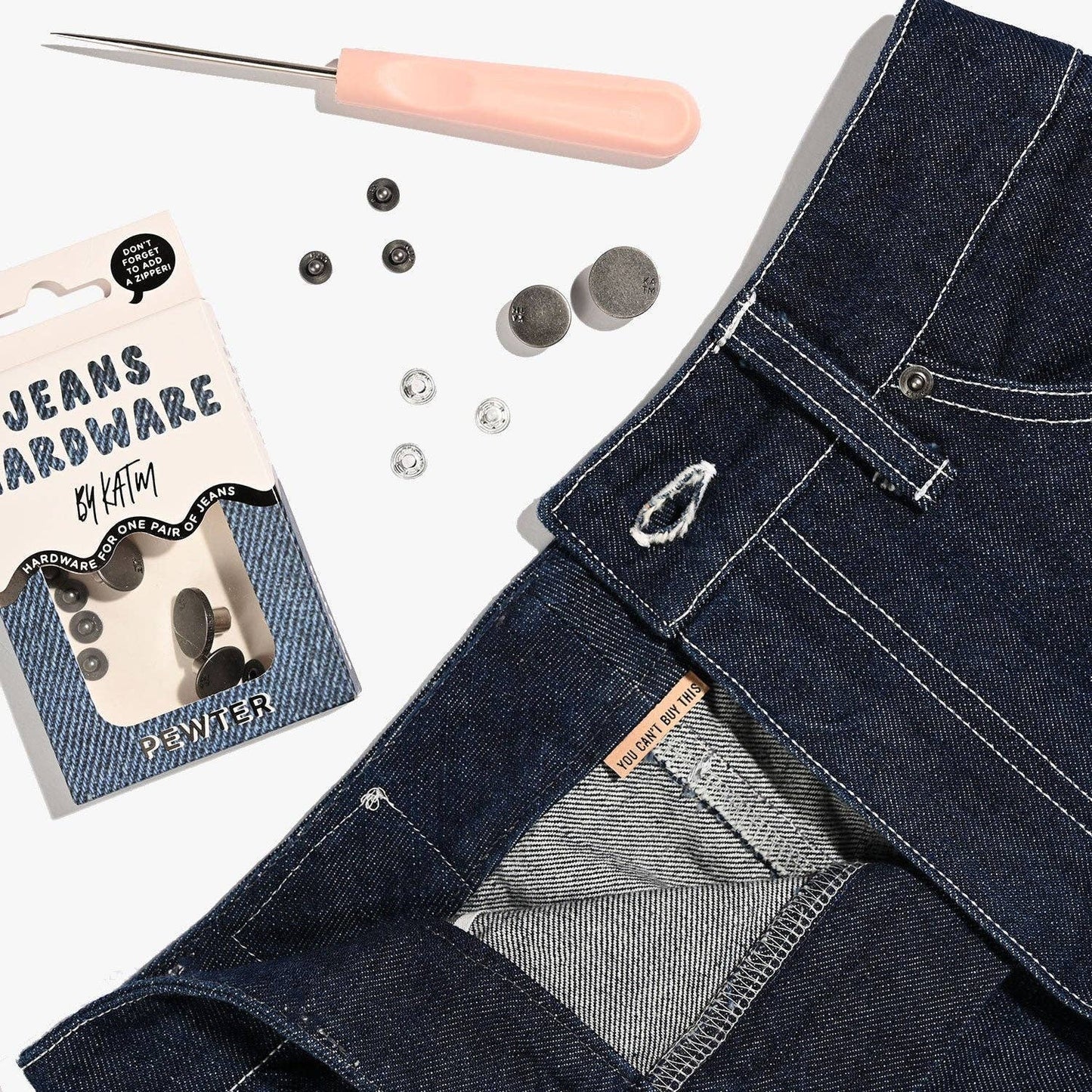 Jeans Hardware Kit | Pewter