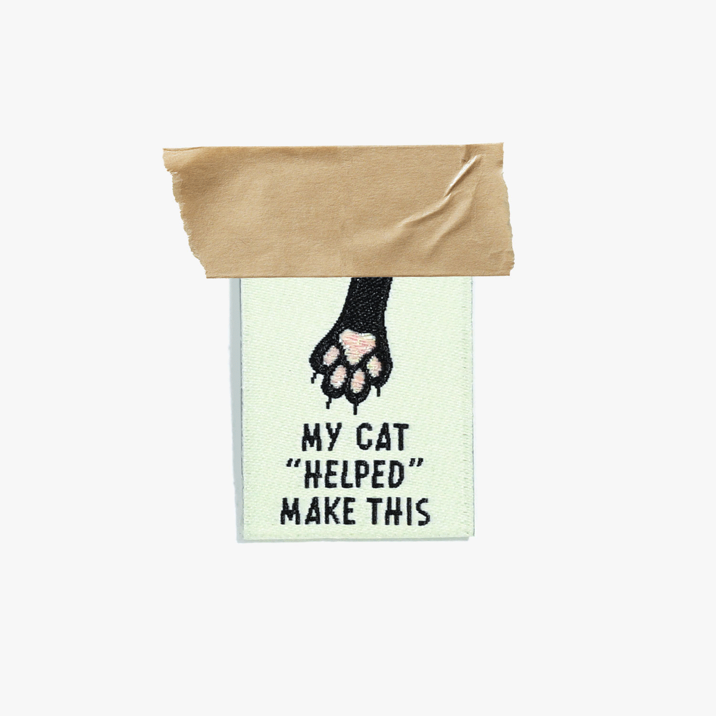 My Cat "Helped" Me Make This Woven Labels | Case of 6 units