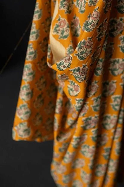 Oleander Block Print Indian Cotton