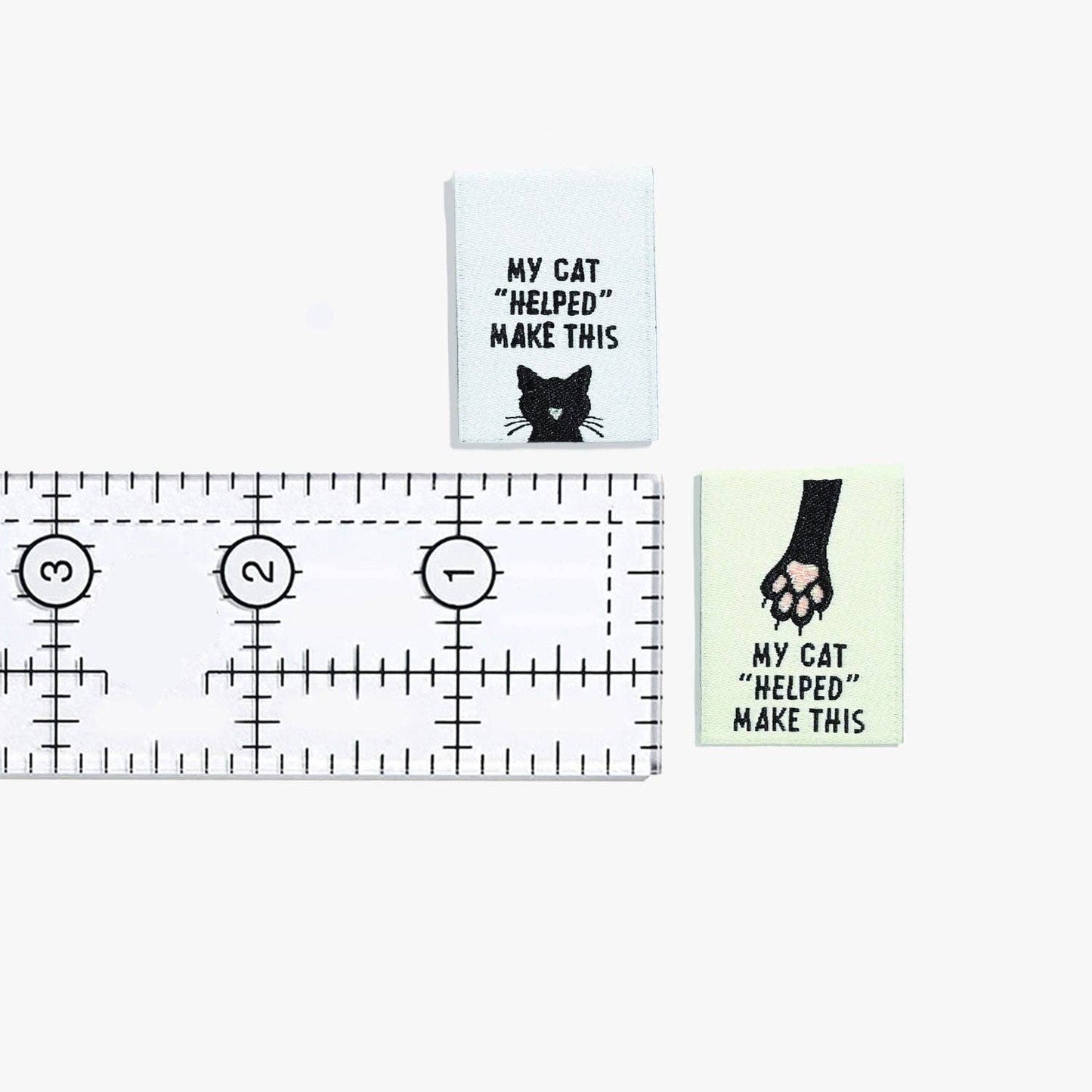 My Cat "Helped" Me Make This Woven Labels | Case of 6 units