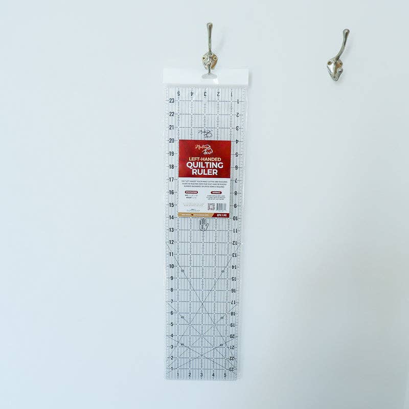 Left-Handed Non-Slip Quilting Ruler - 6 x 24 inch