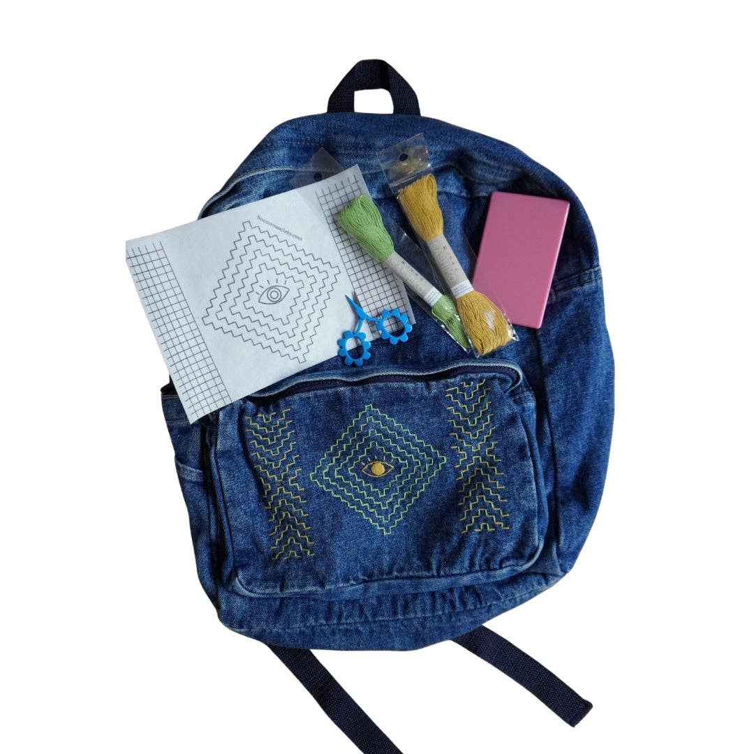 Ojo Mountain Form - Visible Mending Stick and Stitch Embroidery Pattern: Medium