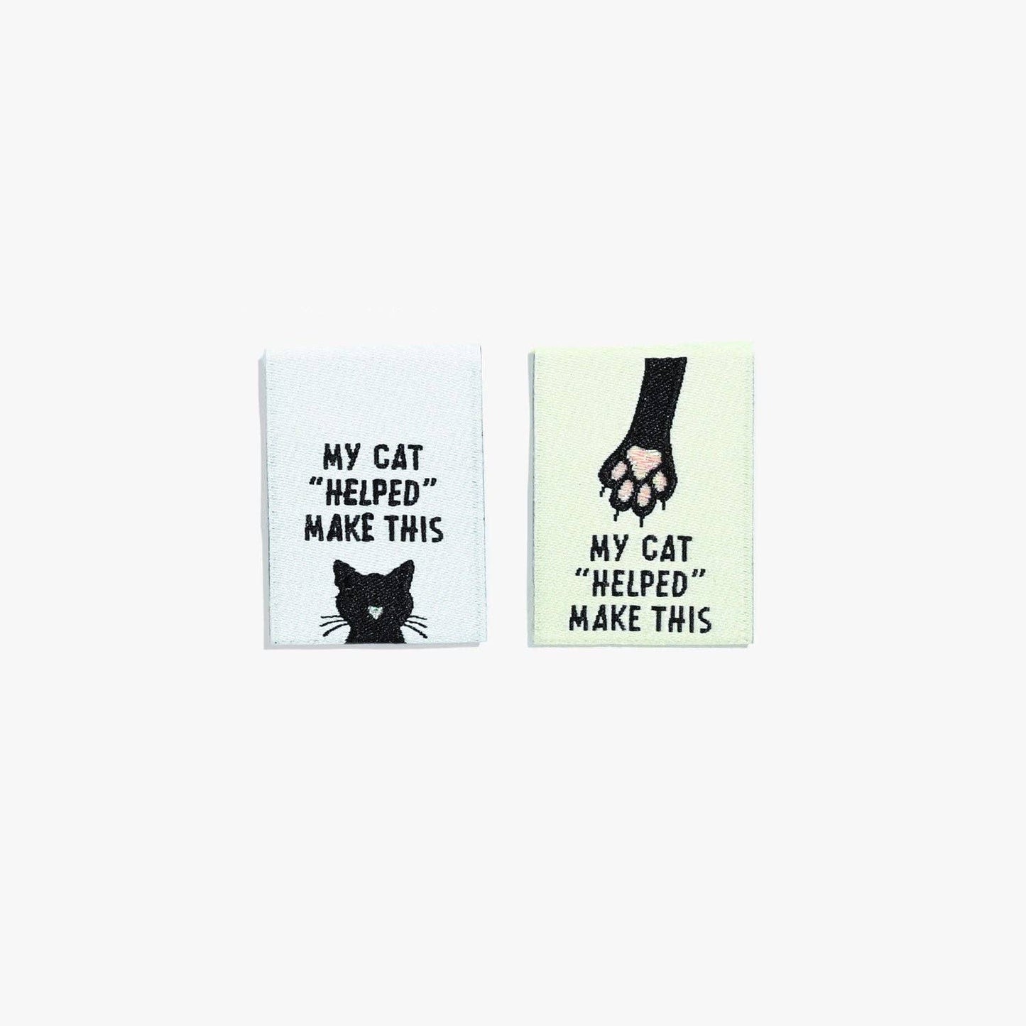 My Cat "Helped" Me Make This Woven Labels | Case of 6 units
