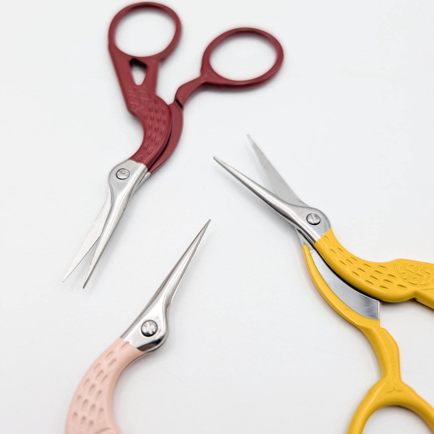 Colorful Stork Embroidery Scissors