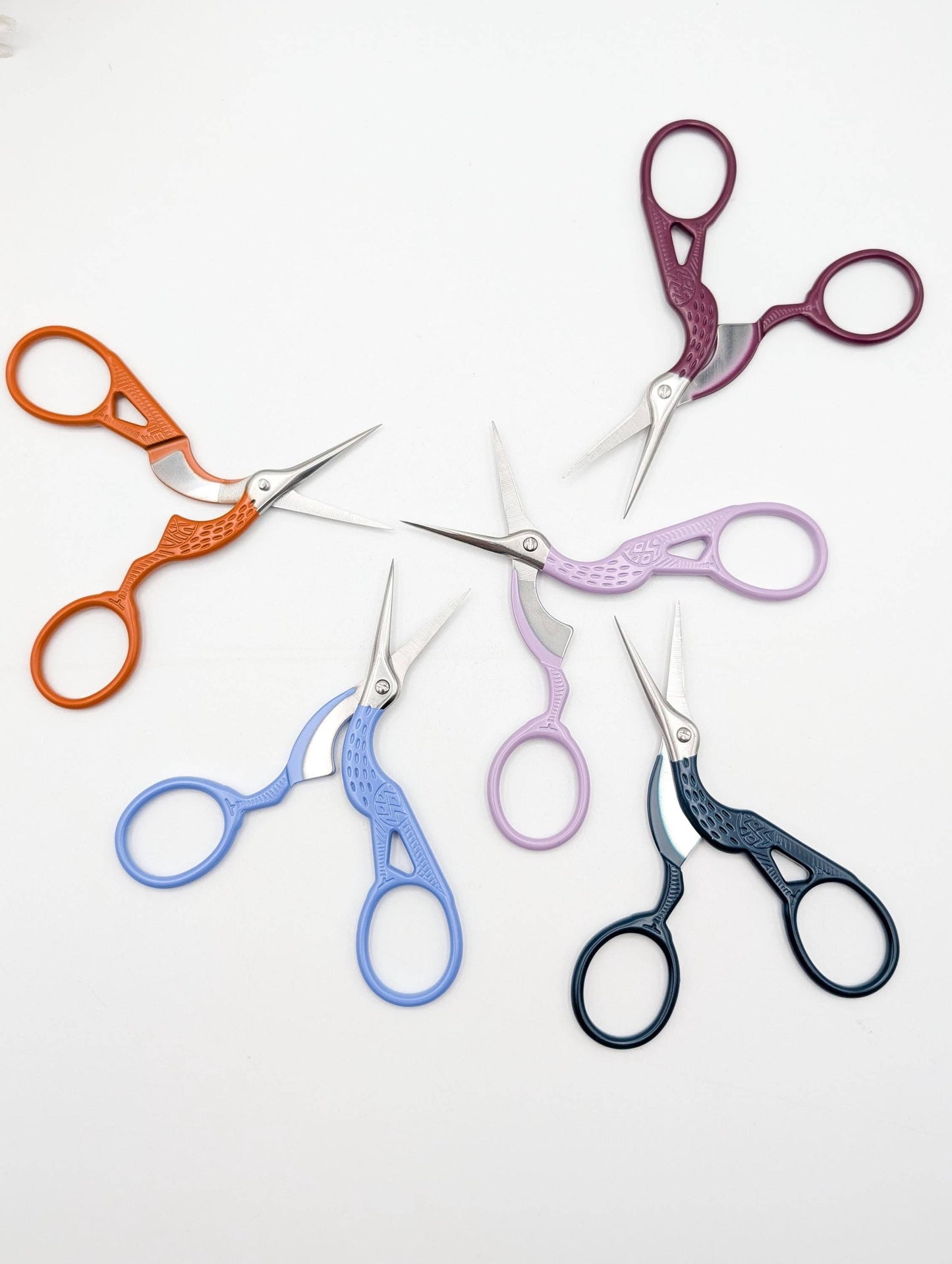 Colorful Stork Embroidery Scissors