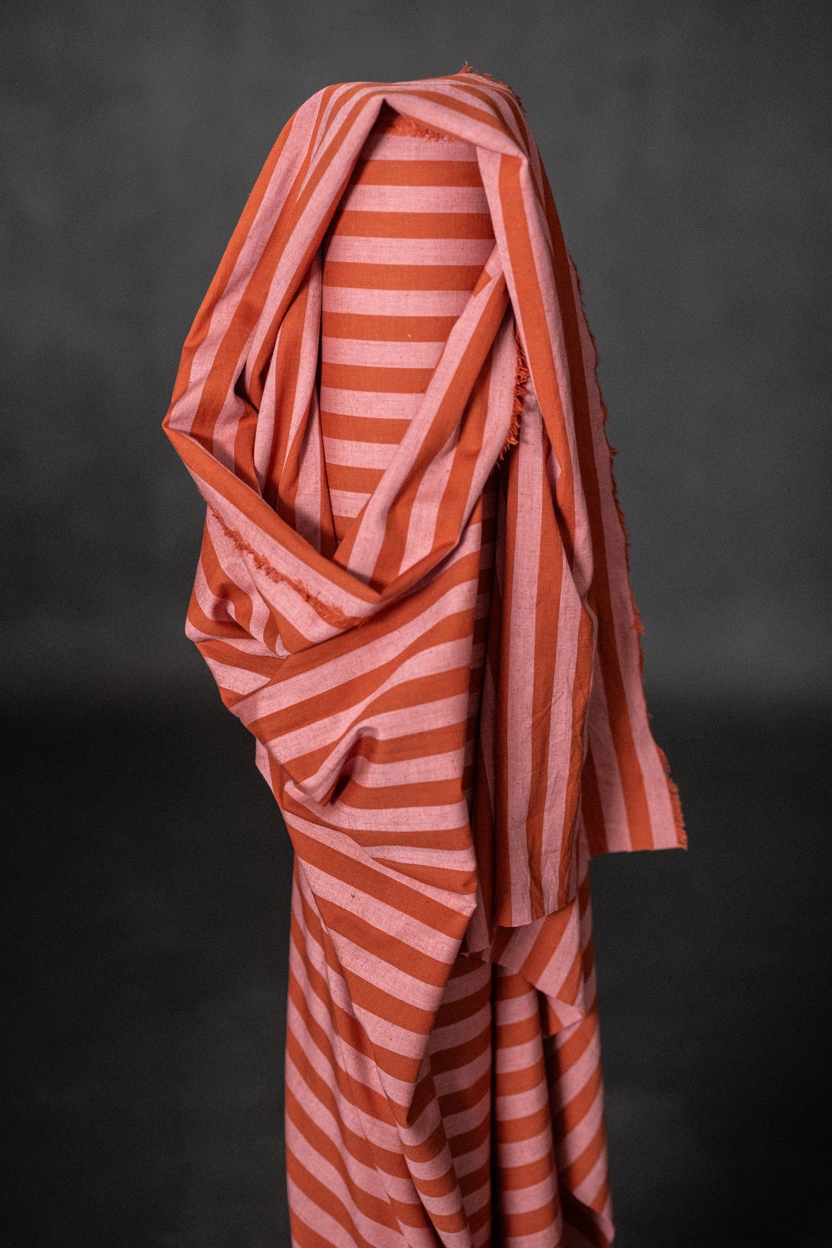 Pink Blush Cotton/Linen Stripe
