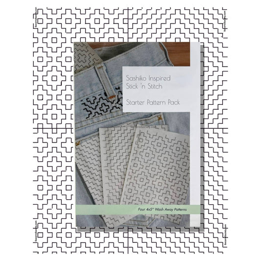 Sashiko Inspired Mending Stick and Stitch Starter Pack