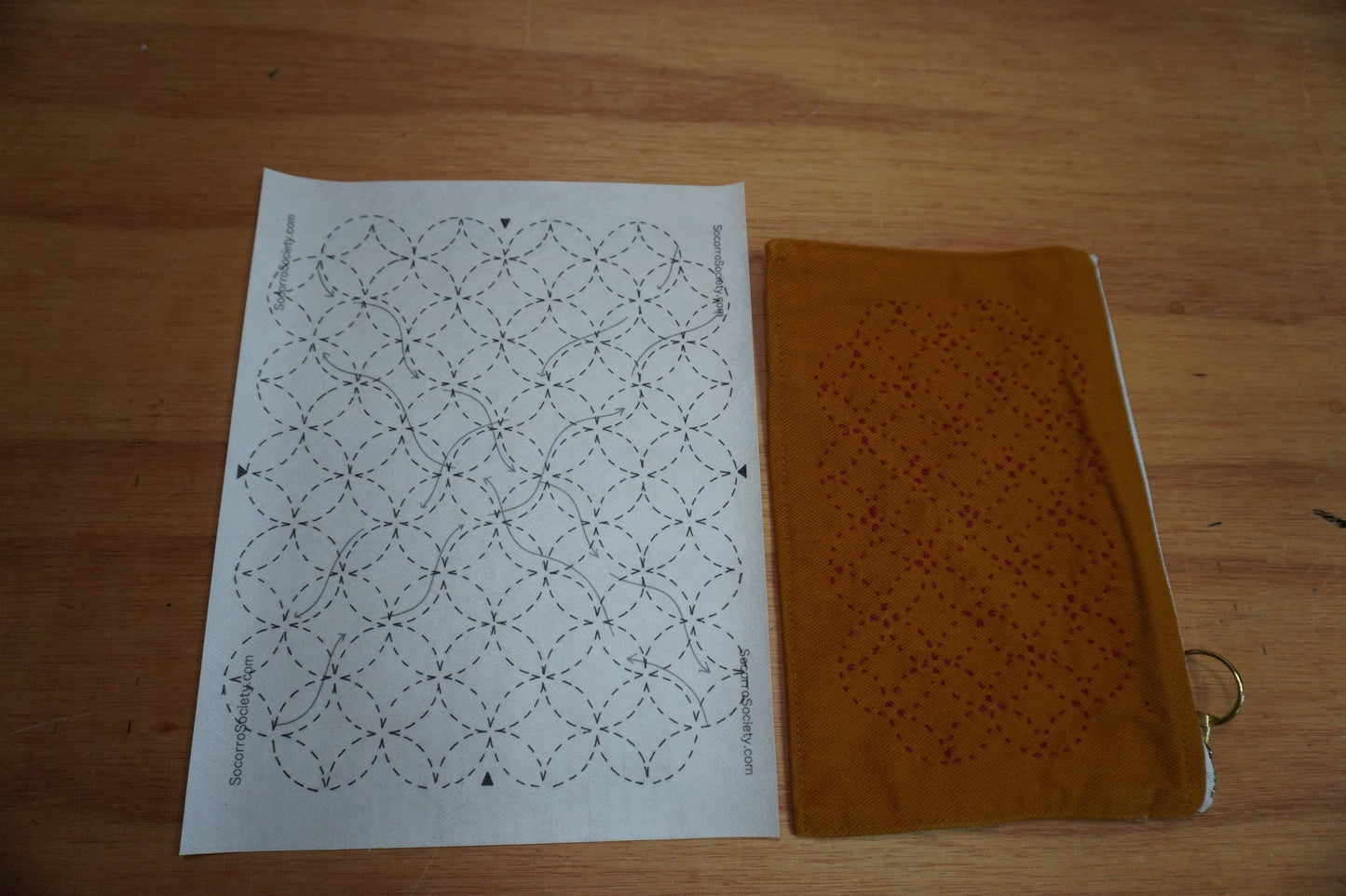 Sashiko Inspired Seven Treasures Stick and Stitch Pattern