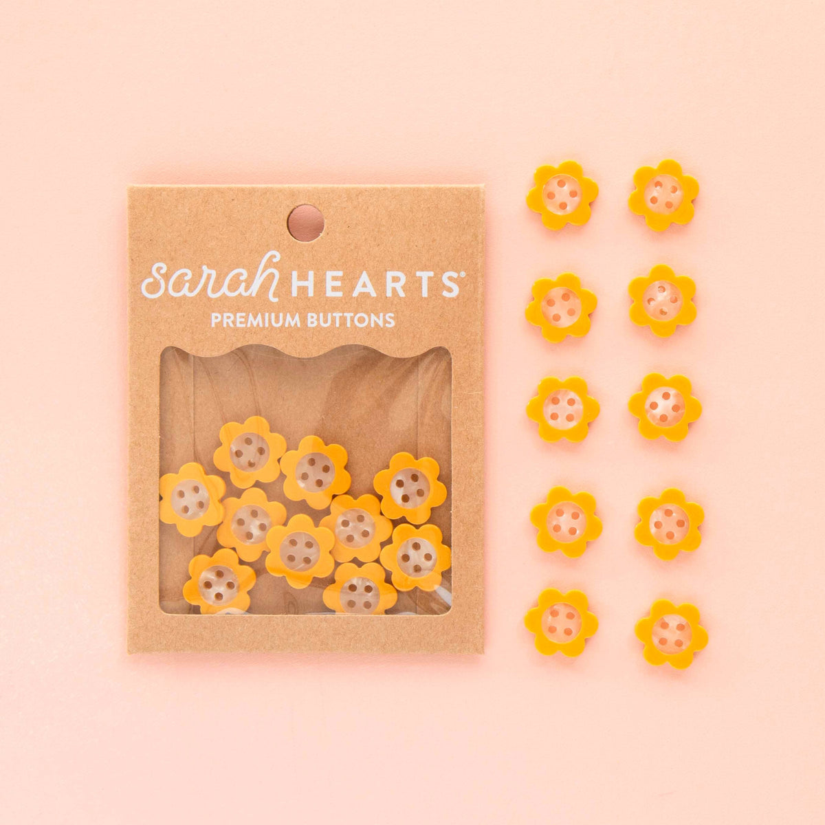 Yellow Daisy Small 5/8" Buttons