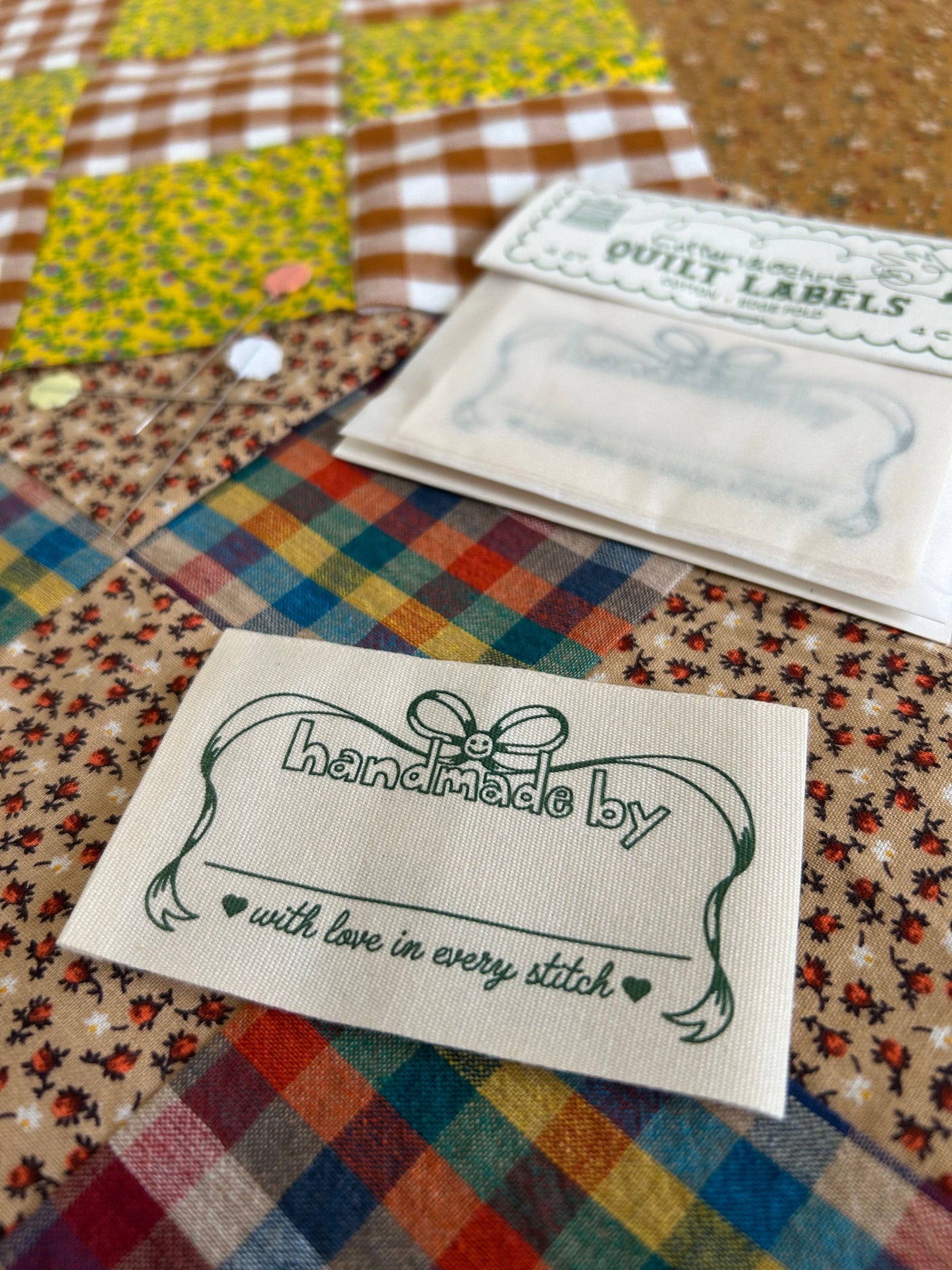 Happy Bow Quilt Labels