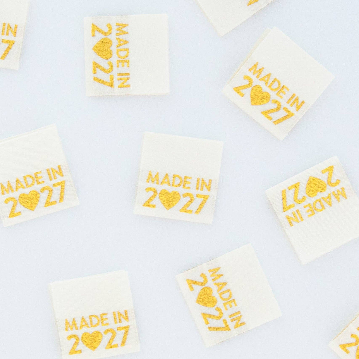 Woven Sew In Labels - Gold Made in 2027