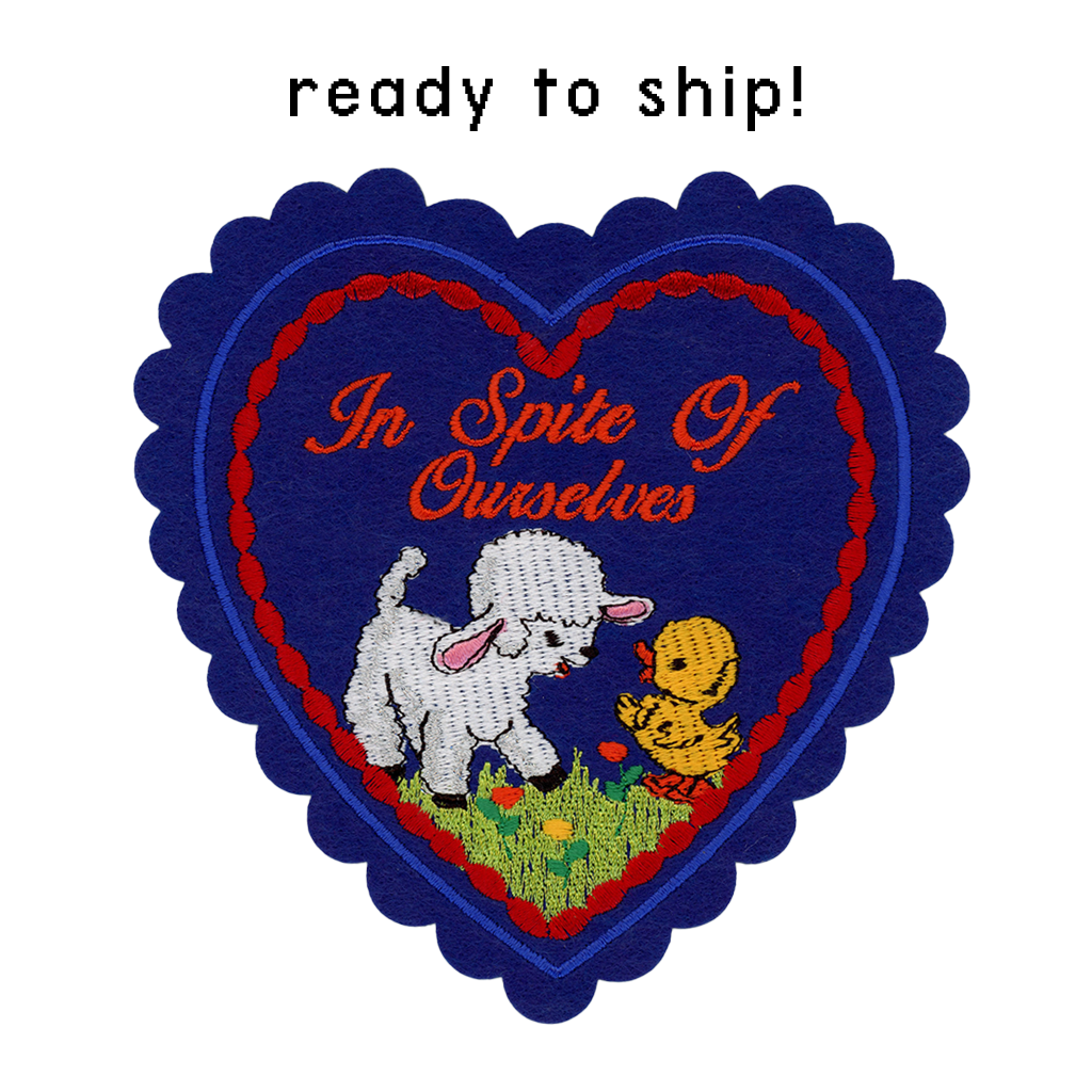 In Spite Of Ourselves Doily Valentine (patch + card)