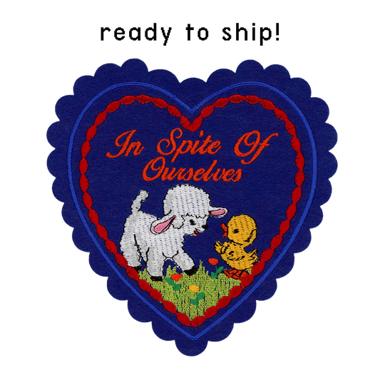 In Spite Of Ourselves Doily Valentine (patch + card)