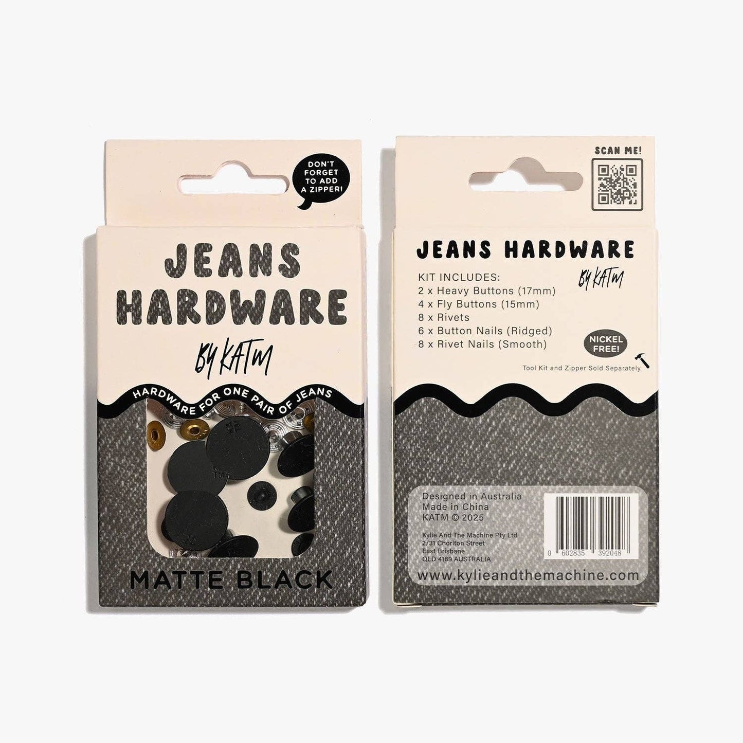 Jeans Hardware Kit | Matte Black