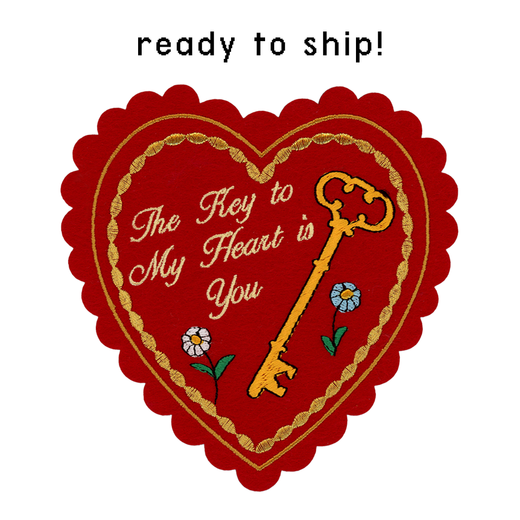 The Key... Doily Valentine (patch + card)