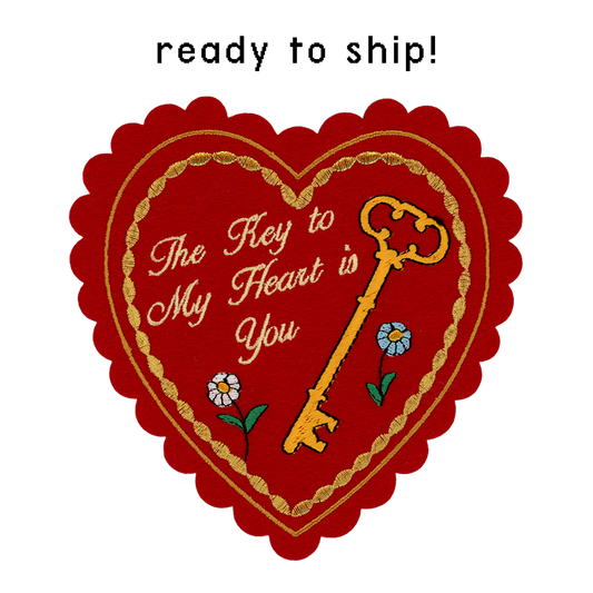 The Key... Doily Valentine (patch + card)
