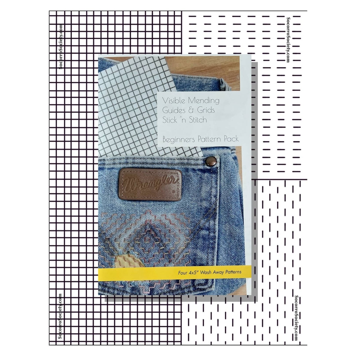 Visible Mending Stick and Stitch Patterns- Starter Pack: NA