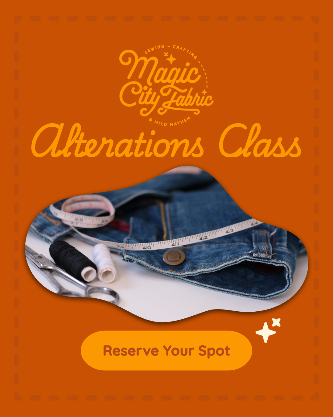 Alterations Class | October: Find It, Fix It Pants