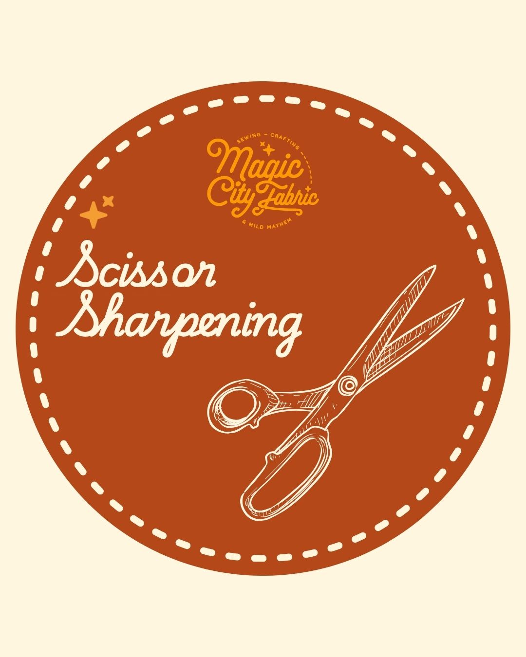 Scissor Sharpening Day | Sun. Sept. 6, 11 am - 1 pm
