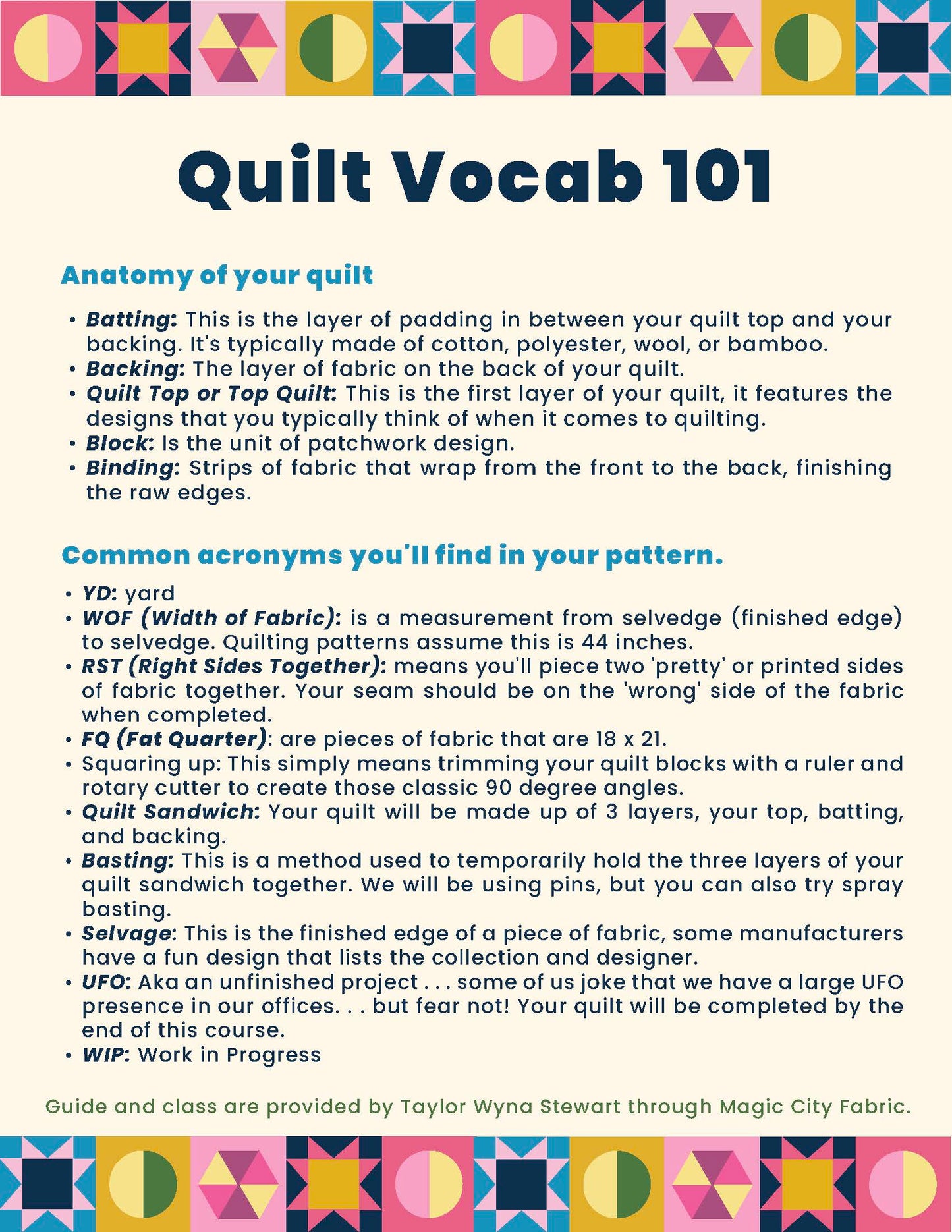 Berry Season Quilt, Beginner - (Starts July 15th @ 6pm, 7 weeks)