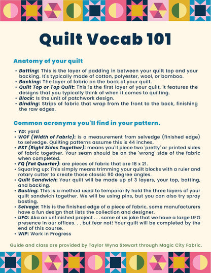 Berry Season Quilt, Beginner - (Starts July 15th @ 6pm, 7 weeks)