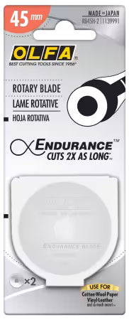 OLFA 45mm RB45H-2 Endurance Rotary Blade, 2pk