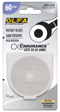 OLFA 60mm RB60H-1 Endurance Rotary Blade, 1pk