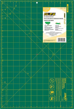 OLFA RM-CG-01 12" x 18" Double Sided Rotary Mat, Green