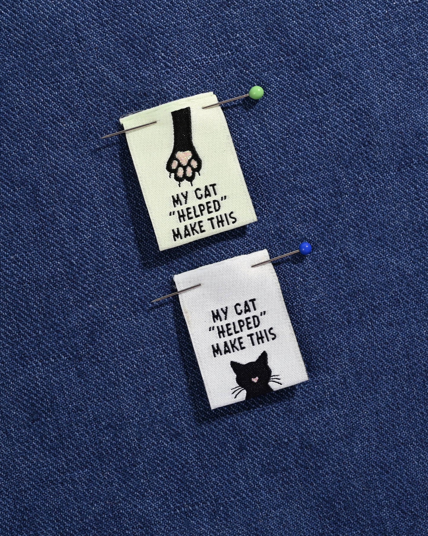 My Cat "Helped" Me Make This Woven Labels | Case of 6 units