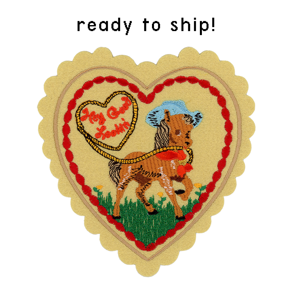 Hey Good Lookin' Doily Valentine (patch + card)