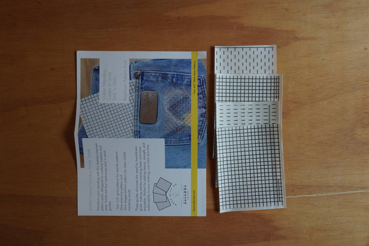 Visible Mending Stick and Stitch Patterns- Starter Pack: NA