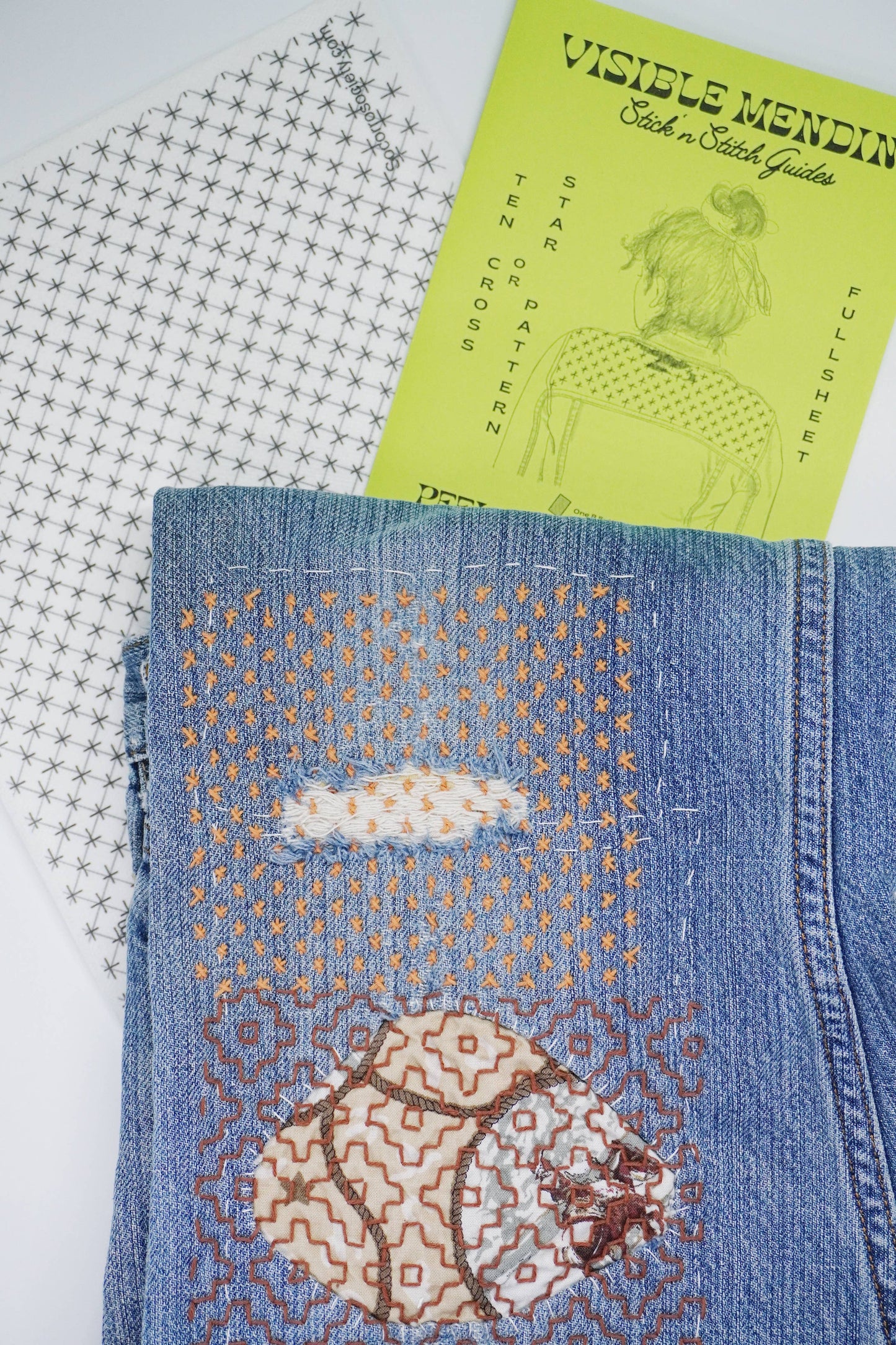 Sashiko Inspired Star/Ten Cross Stick and Stitch Pattern