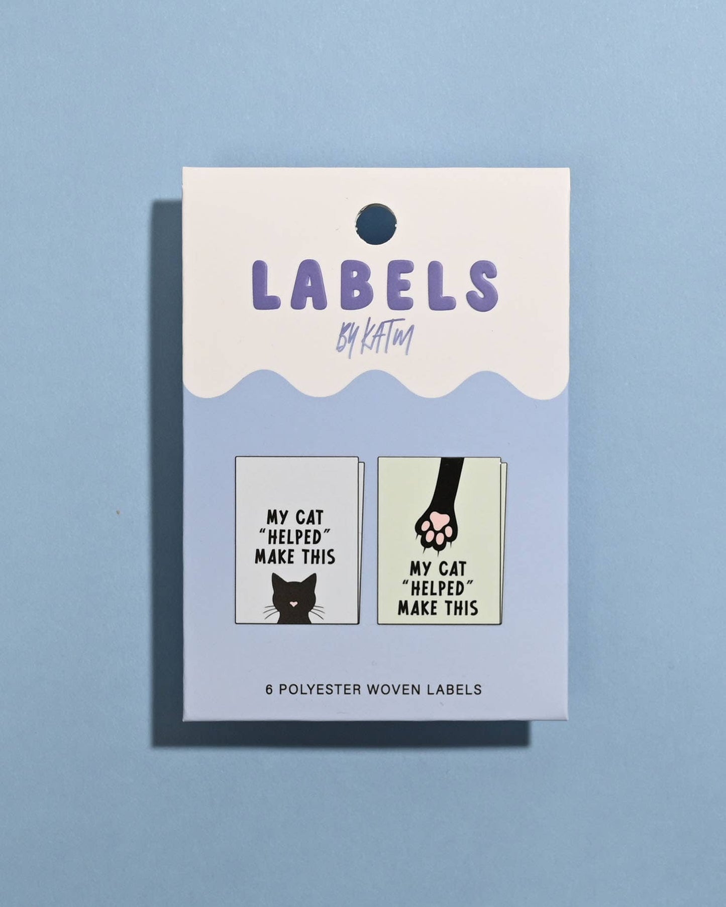 My Cat "Helped" Me Make This Woven Labels | Case of 6 units