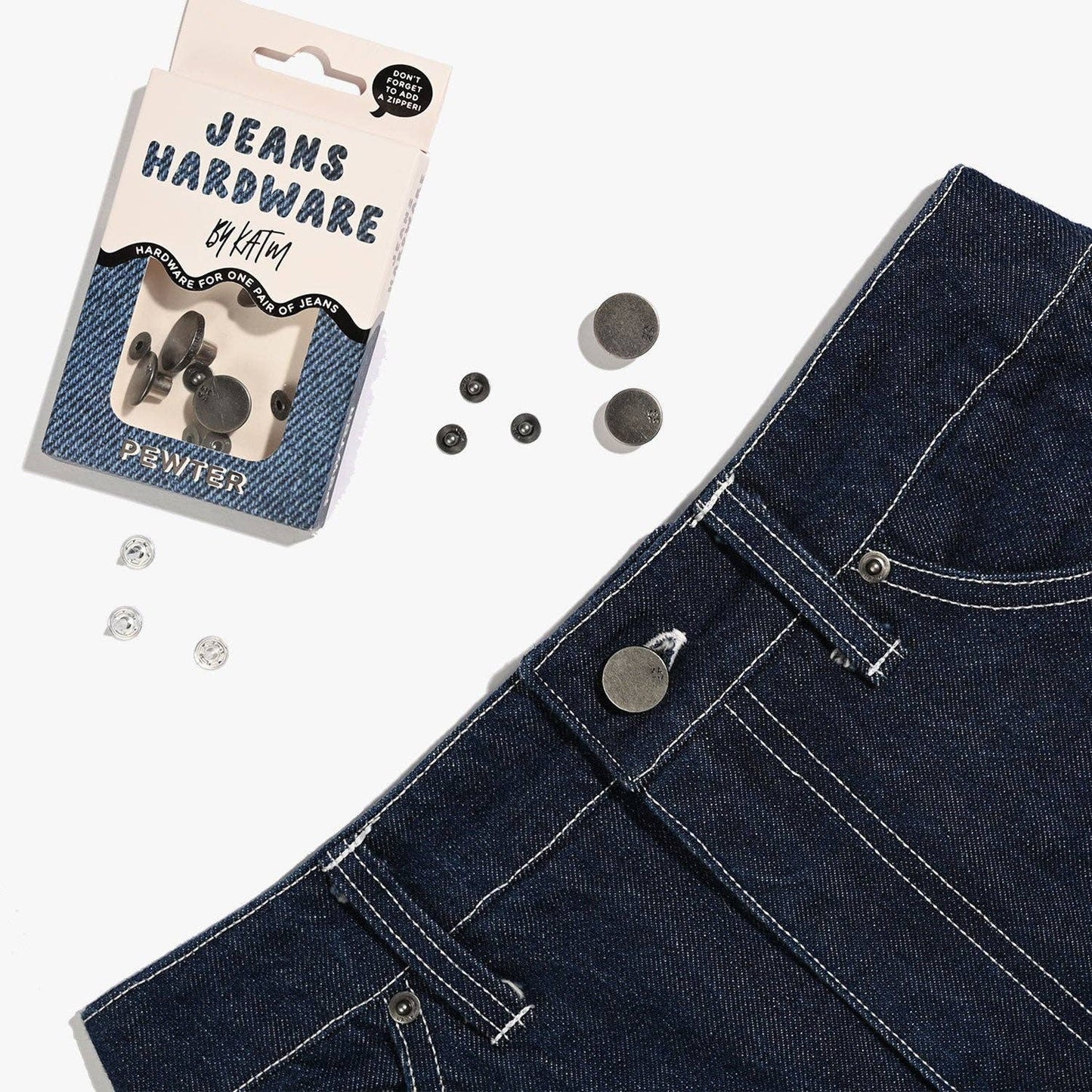 Jeans Hardware Kit | Pewter