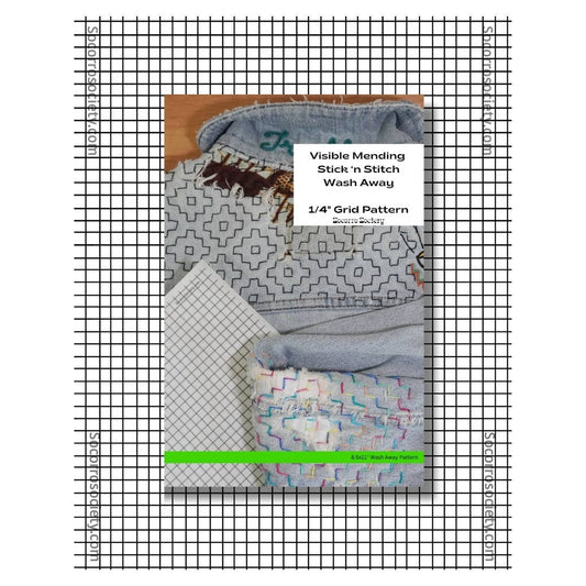 Visible Mending ¼” Grid Full Sheet Stick and Stitch Pattern: NA