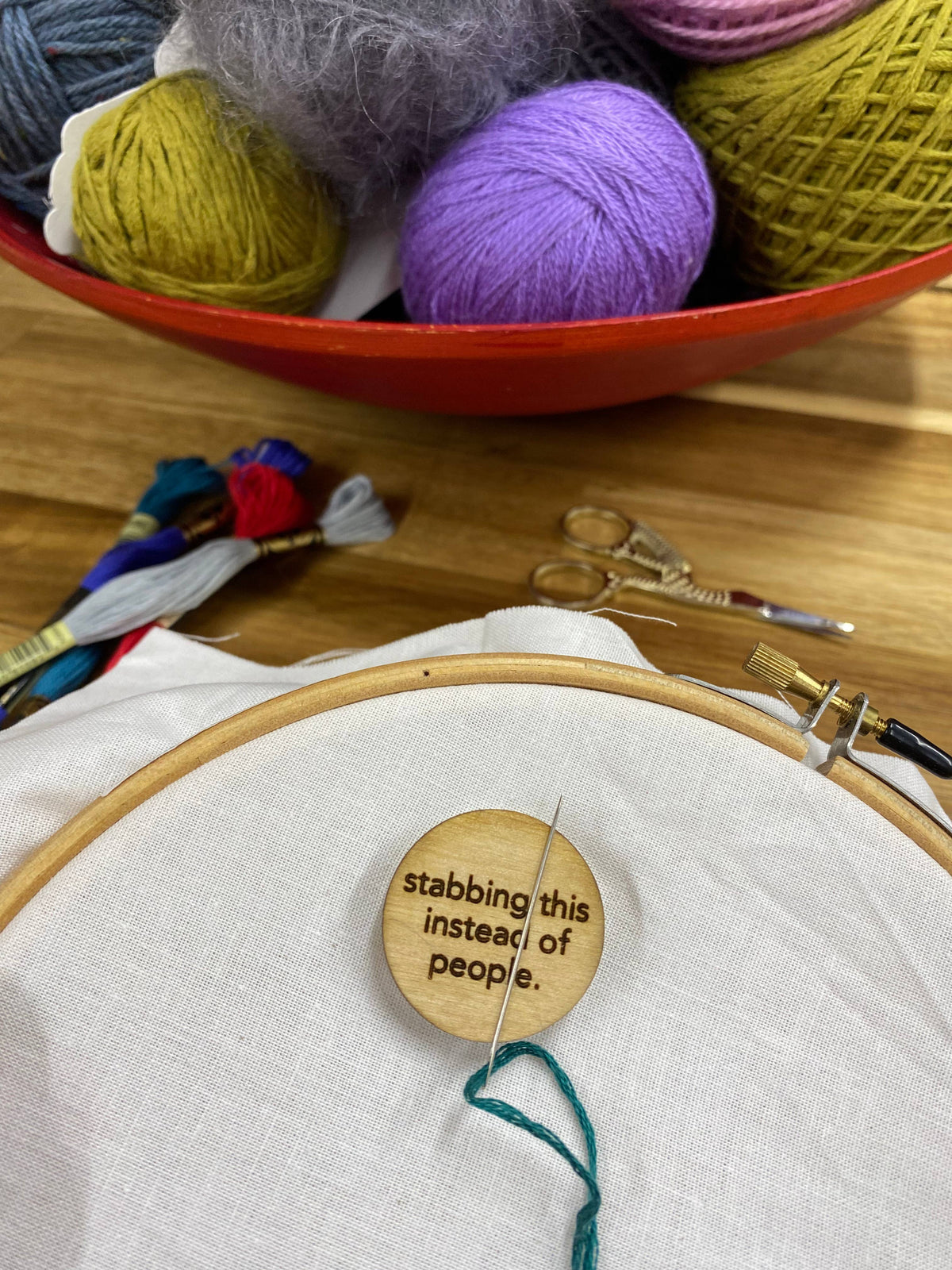 Needle Minder -- Stabbing This Instead of People