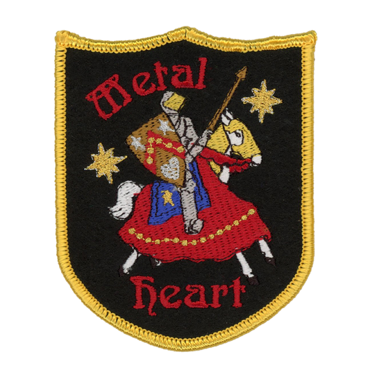 Metal Heart Iron On Patch